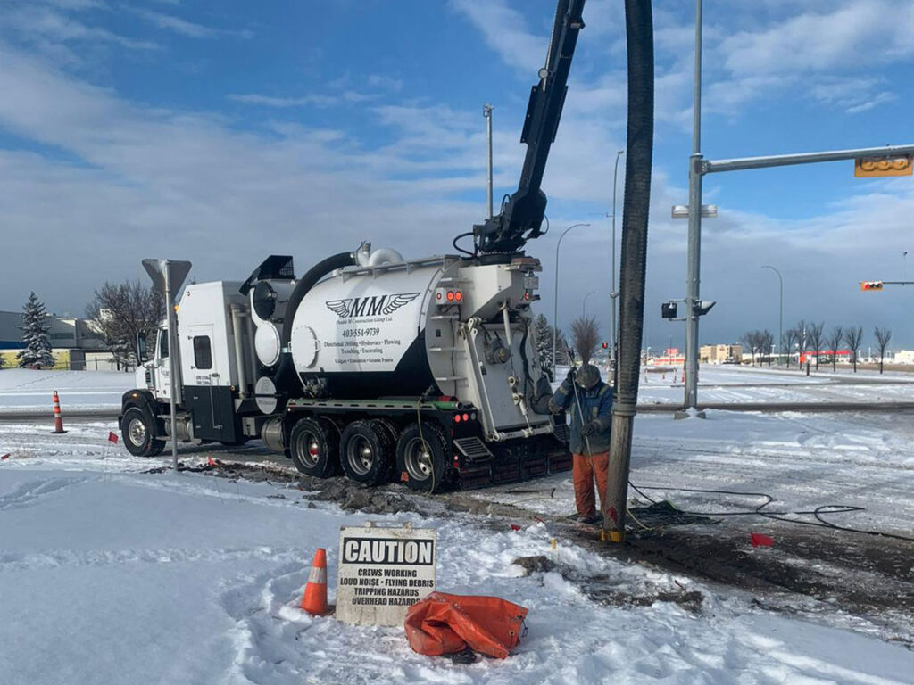 hydrovac excavation operator in Calgary, Alberta