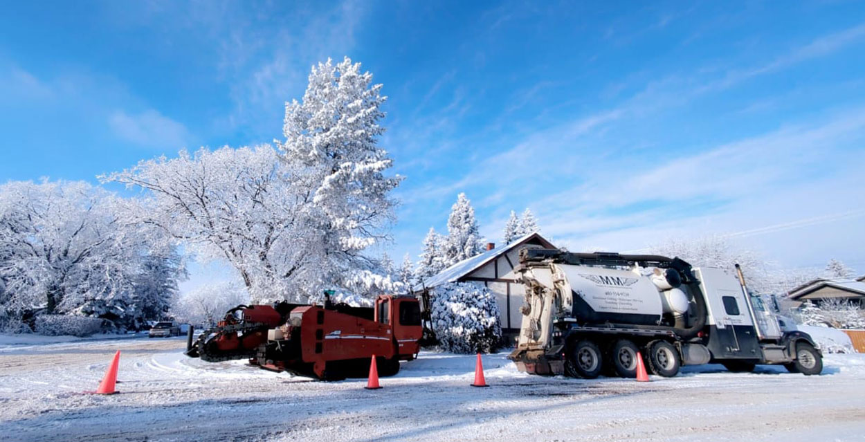 Hydrovac truck services in Calgary, Edmonton, Grande Prairie, and Alberta for efficient excavation and utility work.