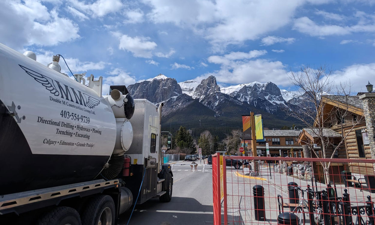 Hydrovac truck in Alberta.