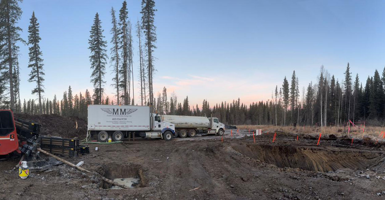 Hydrovac excavation services supporting construction projects near Grande Prairie, Alberta